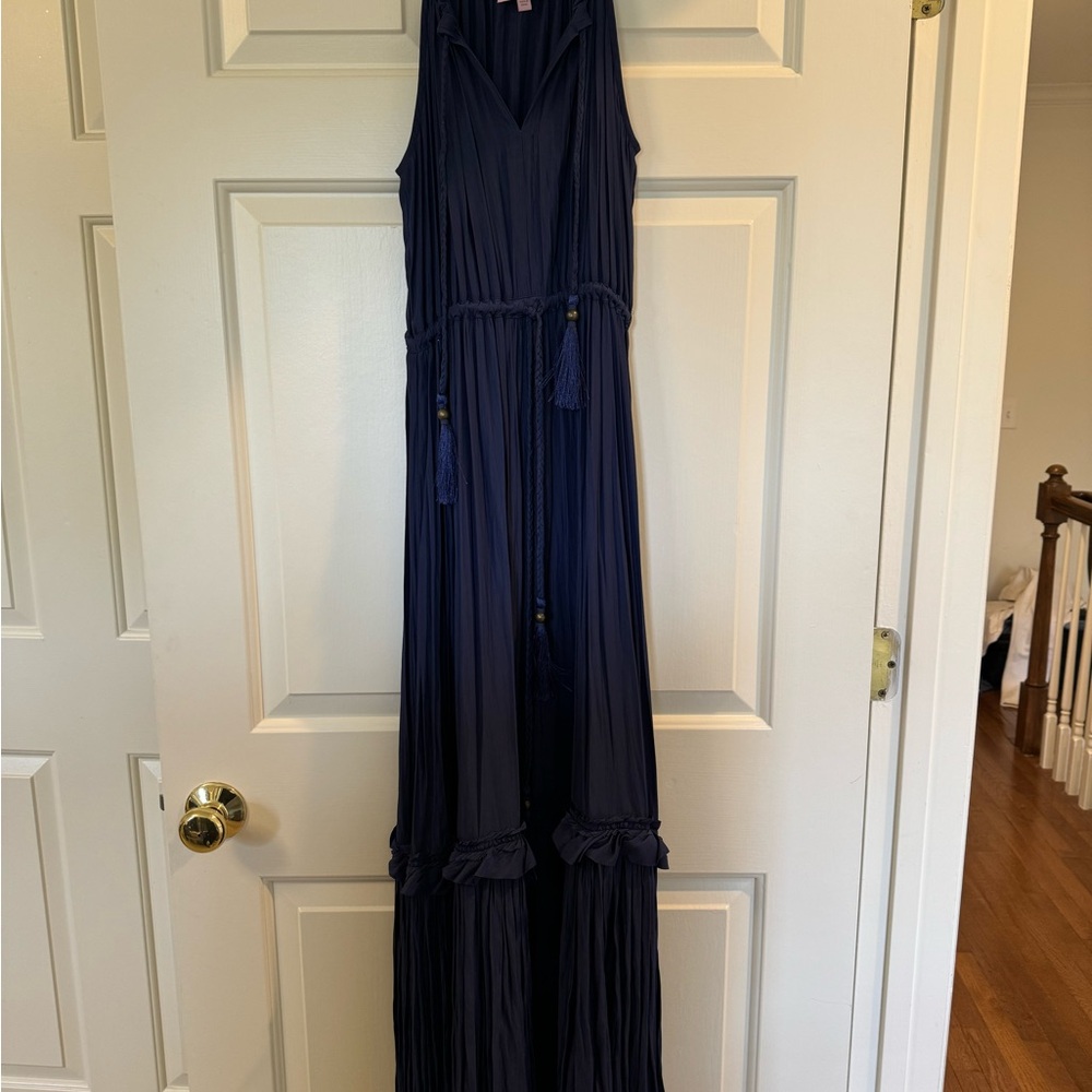 Elegant Navy Blue Maxi Dress